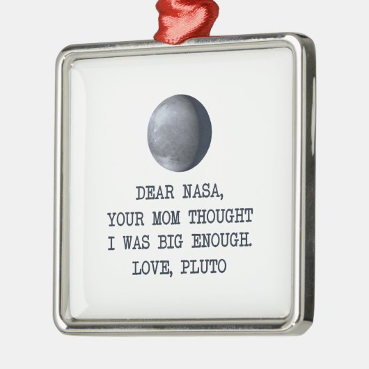 Liebe die NASA-Liebe Pluto Silbernes Ornament (Links)
