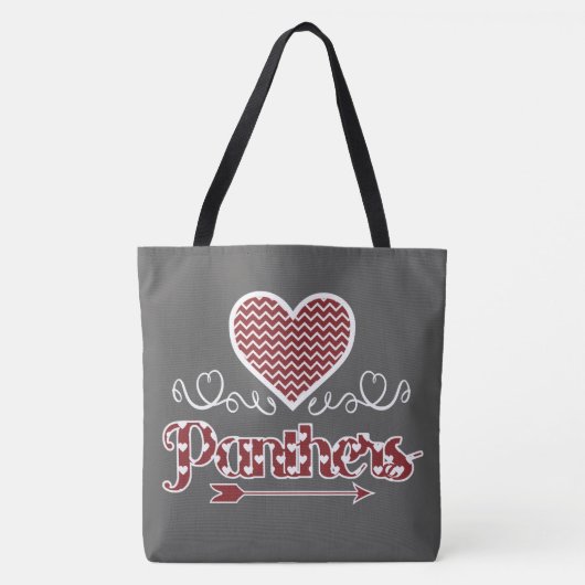 Liebe die Panther-personalisierte Tasche (Vorderseite)