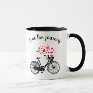 Liebe die Reise Inspirierend Vintage-Fahrrad Herze Tasse