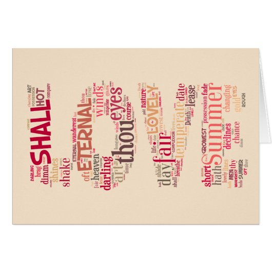 Liebe die Shakespeare-Weisentextkunst (Vorderseite (Horizontal))