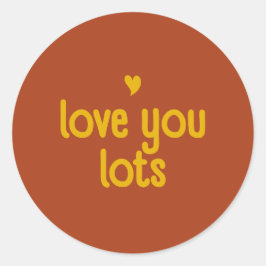 Liebe, die Sie aufklebern - Block & Stick Runder Aufkleber