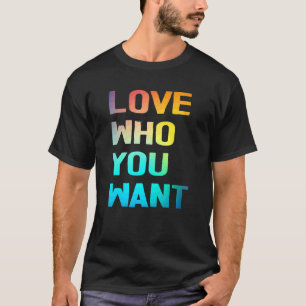 Liebe, die Sie Cool Rainbow Watercolor Gay Prid Ge T-Shirt