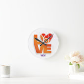 Liebe, die Sie durch Lover's Heart® Designs überwa Runde Wanduhr (Zuhause)
