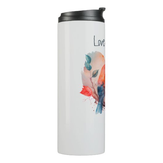 Liebe, die Sie für immer lieben, Ihren Namen anpas Thermosbecher (Nach links gedreht)