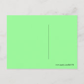 Liebe, die Sie Gerahmtes grünes Herz in Spiralen v Postkarte (Rückseite)