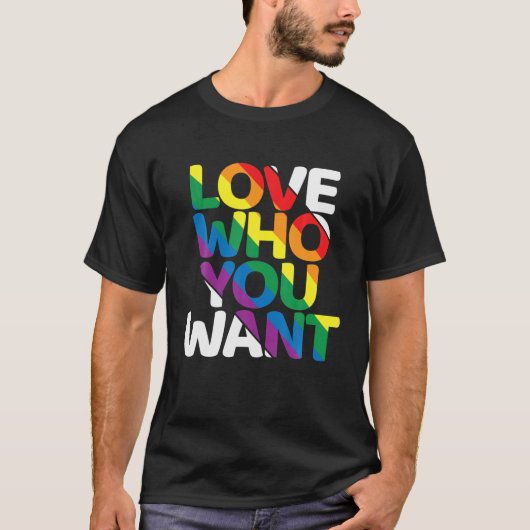 Liebe, die Sie Gewollt Gay Rainbow unterstützen Gl T-Shirt (Vorderseite)