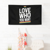 Liebe, die Sie Gewollt Rainbow Gay Pride Flag LGBT Banner (Insitu)