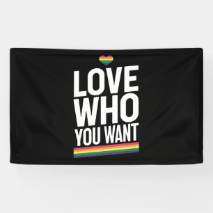 Liebe, die Sie Gewollt Rainbow Gay Pride Flag LGBT Banner