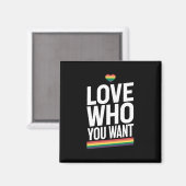 Liebe, die Sie Gewollt Rainbow Gay Pride Flag LGBT Magnet (Vorderseite/Rückseite)
