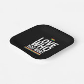 Liebe, die Sie Gewollt Rainbow Gay Pride Flag LGBT Pappteller (Gewinkelt)