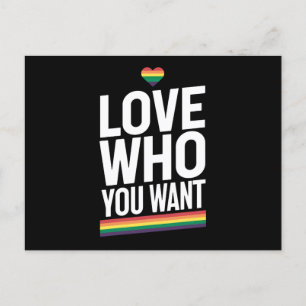 Liebe, die Sie Gewollt Rainbow Gay Pride Flag LGBT Postkarte