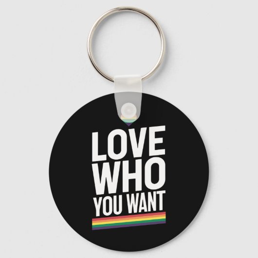 Liebe, die Sie Gewollt Rainbow Gay Pride Flag LGBT Schlüsselanhänger (Vorderseite)