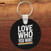 Liebe, die Sie Gewollt Rainbow Gay Pride Flag LGBT Schlüsselanhänger (Vorderseite)