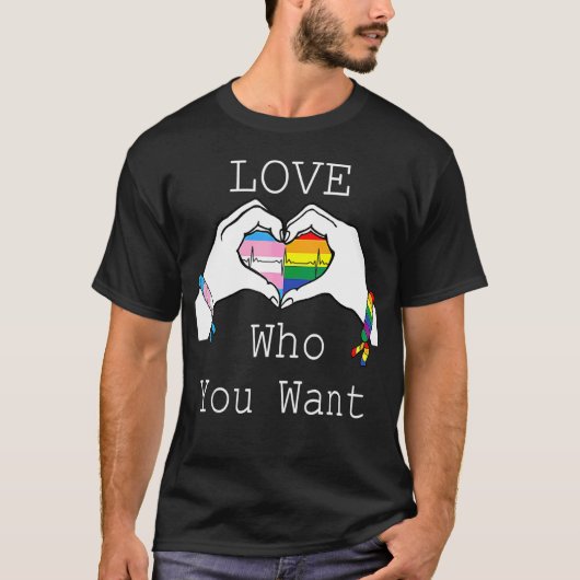 Liebe, die Sie Gewollt Rainbow Heart Lgbt Gay Lesb T-Shirt (Vorderseite)