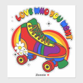 Liebe, die Sie Gewollt Rainbow-Skate Aufkleber