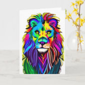 Liebe, die Sie lieben | Lion Face Mysasy Fantasy A Karte (Gelbe Blume)