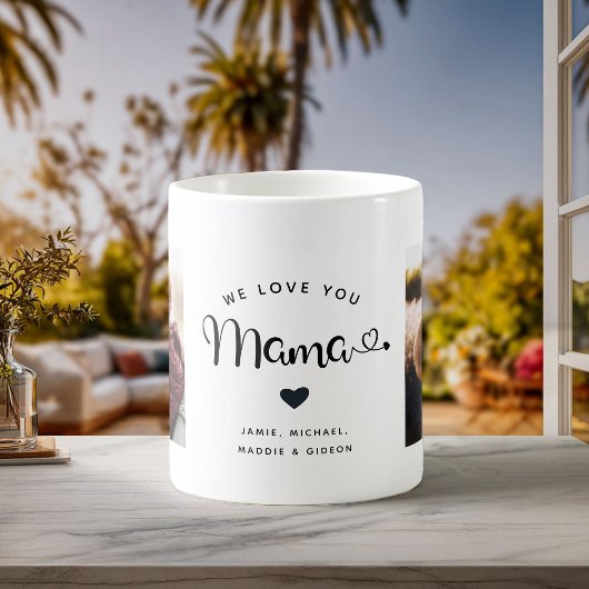 Liebe, die Sie Mama hört Custom Zwei Foto Trendy C Kaffeetasse