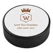 Liebe, die Sie Opa Kronen hinzufügen Namensdetails Eishockey Puck (3/4)