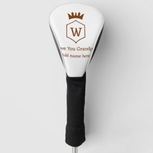 Liebe, die Sie Opa Kronen hinzufügen Namensdetails Golf Headcover