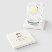 Liebe, die Sie Opa Kronen hinzufügen Namensdetails Steinuntersetzer (Seitenansicht)