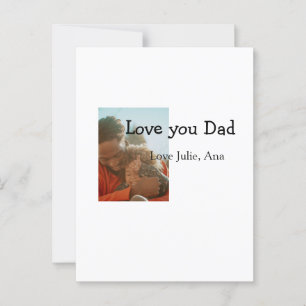 Liebe, die Sie Papa Tag hinzufügen Fotoname einfac Postkarte