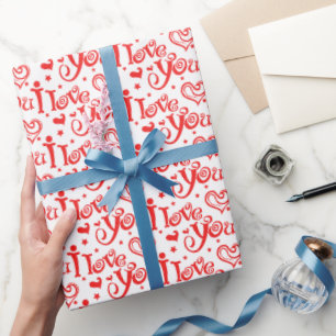 Liebe, die Sie Papier schreiben Geschenkpapier