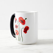 Liebe, die Sie sehen | Rote Pflaumen in Aquarellen Verwandlungstasse (Vorderseite Links)