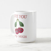 LIEBE, DIE SIE SEHR ÜBERPRÜFEN KAFFEETASSE (Vorderseite Links)