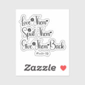 Liebe, die sie verwischt haben, geben ihnen Niedli Aufkleber (Blatt)