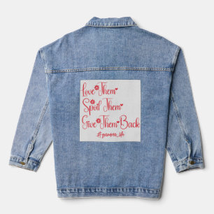Liebe, die sie verwischt haben, geben ihnen Oma Fu Jeansjacke