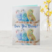 Liebe, die Sie von Ihrem Ehemann benennen Budgies Karte (Gelbe Blume)