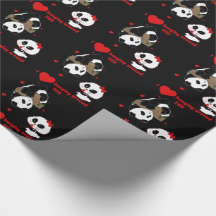 Liebe, die um Sie herum PANDA BEARS von LeahG Geschenkpapier