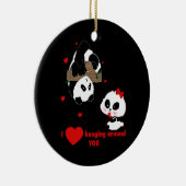Liebe, die um Sie herum PANDA BEARS von LeahG Keramikornament (Rechts)