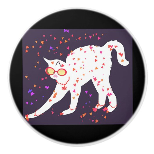 LIEBE DIESER KATZE KERAMIKKNAUF (Vorderseite)