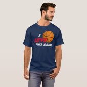 Liebe Dieses Spiel Basketball Pop Kunst T-Shirt (Vorne ganz)