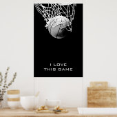 Liebe Dieses Spiel Zielerreichung Basketball Poste Poster (Küche)