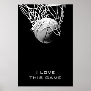 Liebe Dieses Spiel Zielerreichung Basketball Poste Poster