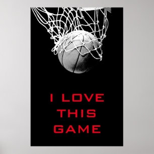 Liebe Dieses Spiel Zielerreichung Basketball Poste Poster