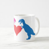Liebe Dinosaurier Kaffeetasse (VorderseiteRechts)