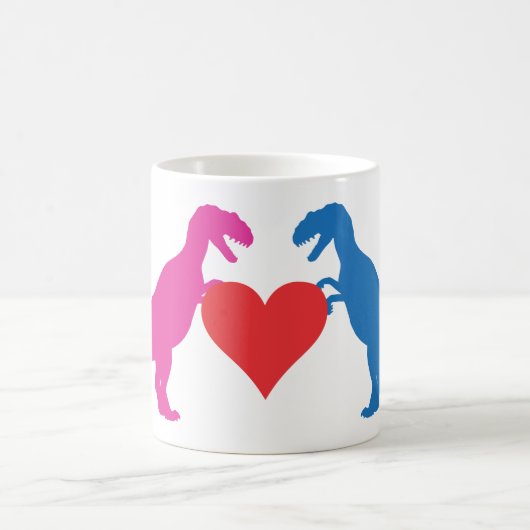Liebe Dinosaurier Kaffeetasse (Mittel)