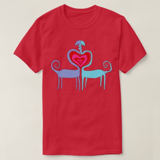 Liebe Dinosaurier T-Shirt (Design vorne)