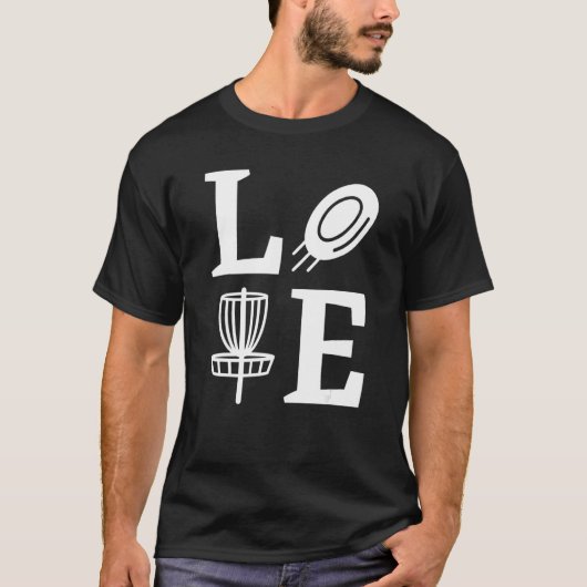 Liebe Disc Golf Disc Golf T-Shirt (Vorderseite)
