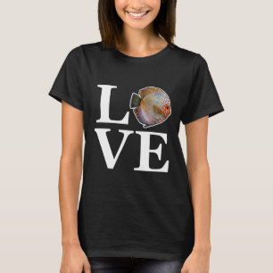 Liebe Discus Fisch Retreale Fische Aquarium Hobby T-Shirt
