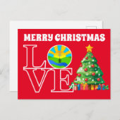 Liebe Disk Golf Weihnachtskarte Feiertagspostkarte (Vorne/Hinten)