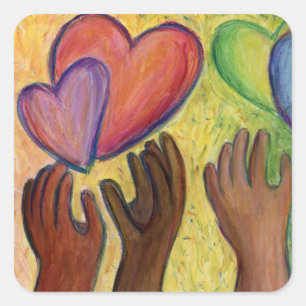 Liebe Diversity Art Decal Sticker