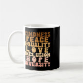 Liebe Diversity Inklusion Equality Black History Kaffeetasse (Links)