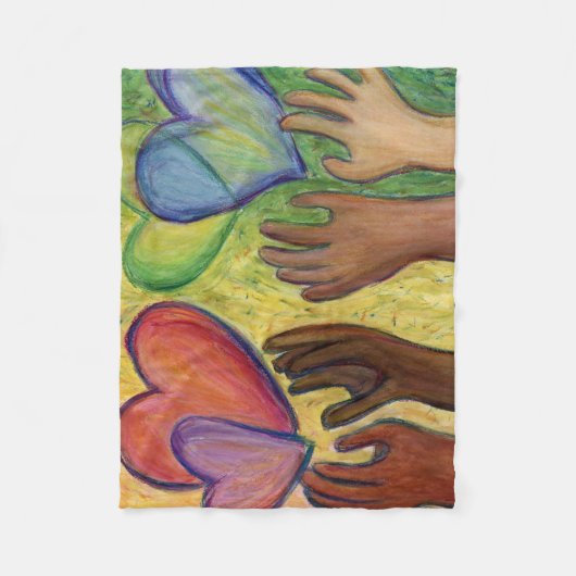 Liebe Diversity Kunst, Kunst und Kultur Fleecedecke (Vorderseite)