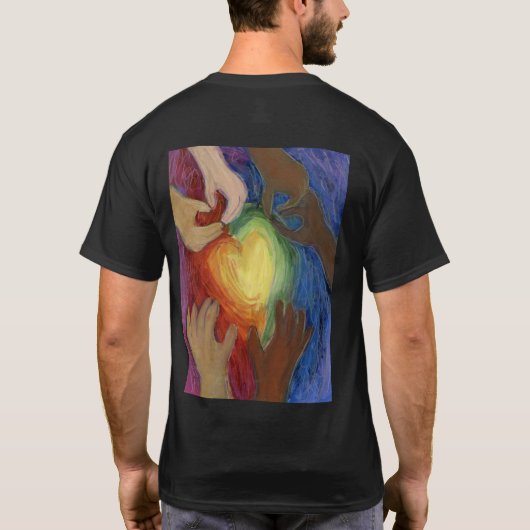 Liebe Diversity Kunst - T - Shirt nach Maß (Rückseite)