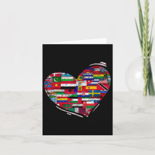 Liebe Diversity National Flags Herzlicher Tag der Karte
