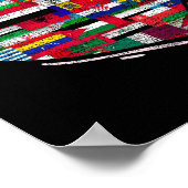 Liebe Diversity National Flags Herzlicher Tag der  Poster (Ecke)